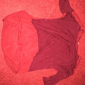 Burgundy top